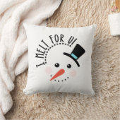 Coussin Je fond pour toi | Frosty Jolly Snow Man Christmas (Couverture)