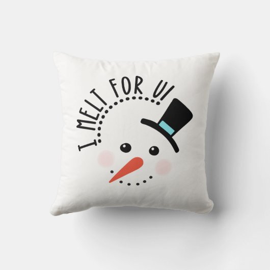 Coussin Je fond pour toi | Frosty Jolly Snow Man Christmas (Verso)