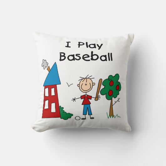 Coussin Je Joue au Baseball (Recto)