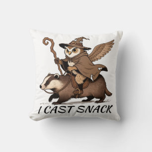 Coussin Je lance l'art fantaisiste de la chouette et du bl