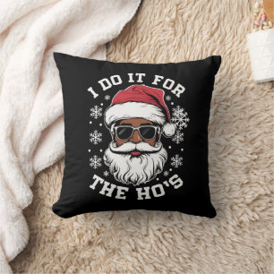 Coussin Je le fais pour les Hos Noël Santa africain 