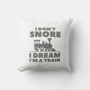 Coussin Je n’ai pas envie d’aimer Je rêve Je suis un train