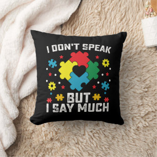 Coussin Je ne parle pas mais je dis beaucoup de sensibilis