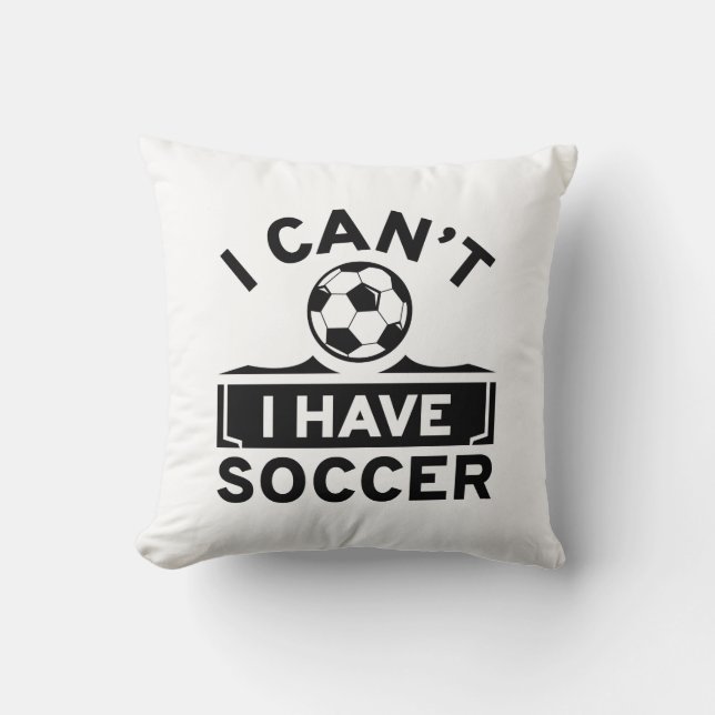 Coussin Je ne peux pas, j'ai le foot (Recto)