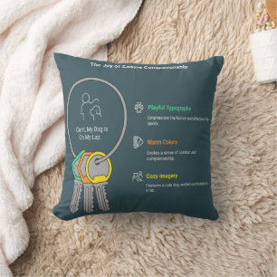 Coussin Je ne peux pas, mon chien est sur mes genoux, drôl