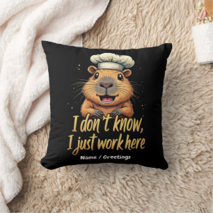 Coussin Je ne sais pas, je travaille juste ici Drôle de li