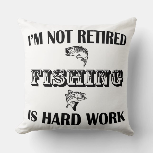 Coussin Je ne suis pas retraité (Recto)