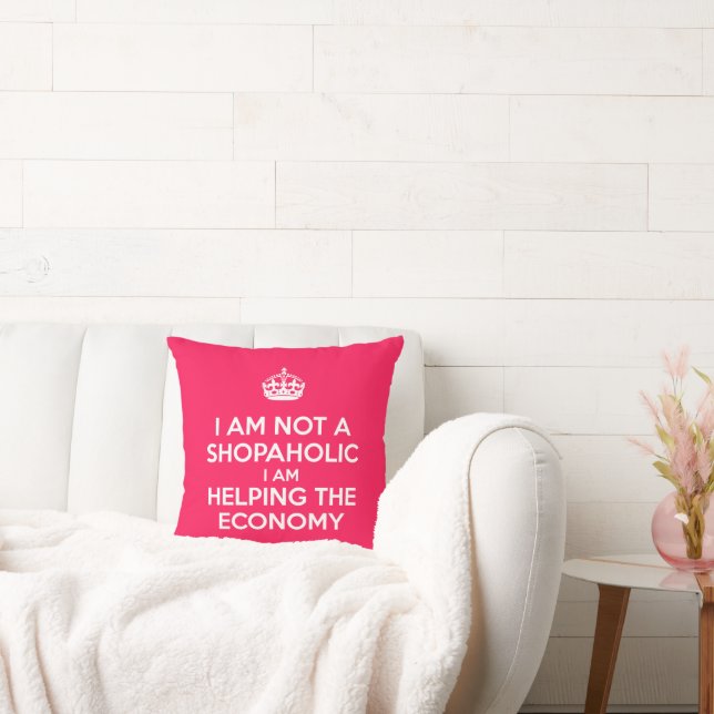 Coussin Je ne suis pas un Shopaholic (Canapé)