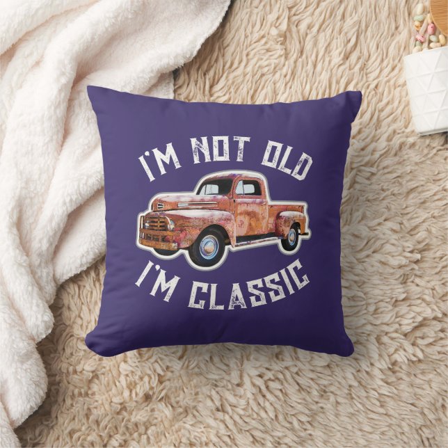 Coussin Je ne suis pas vieux Je suis classique Camion Grap (Couverture)