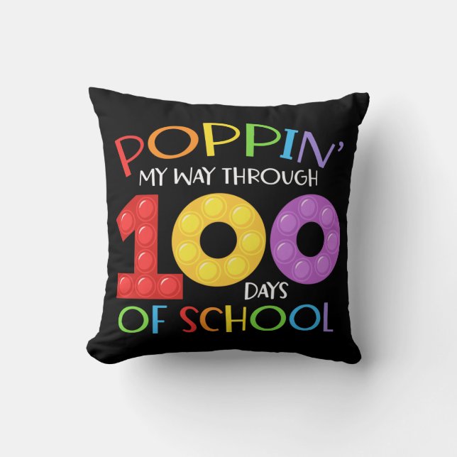 Coussin Je passe 100 jours à l'école (Recto)