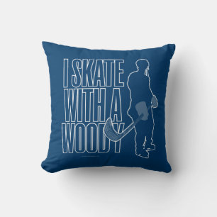 Coussin Je Patine Avec Un Woody (Hockey)