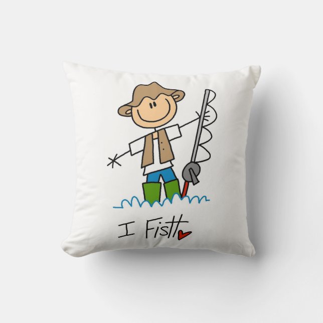 Coussin Je pêche (Recto)