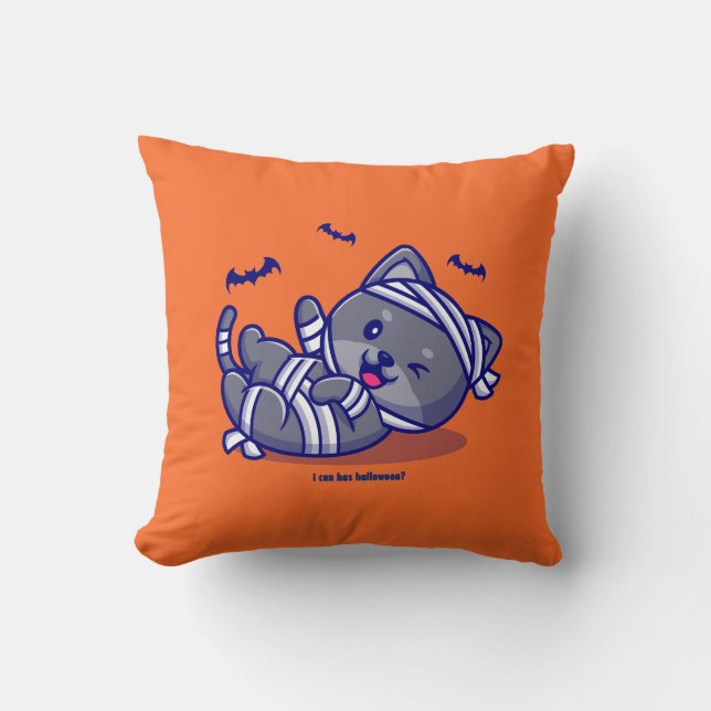 Coussin Je peux avoir Halloween? (Recto)