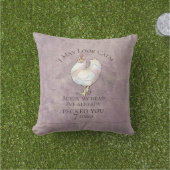 Coussin "Je peux sembler" le poulet calme (Herbe)