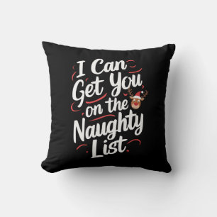Coussin Je peux vous mettre sur la liste des vilains Noël