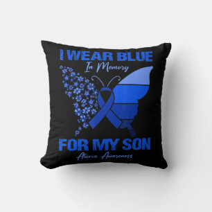 Coussin Je Porte Du Bleu En Mémoire Pour Mon Fils Ataxie S