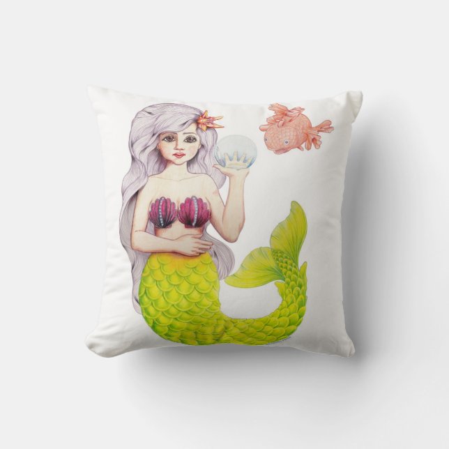 Coussin Je préfère être une Sirène ! (Recto)