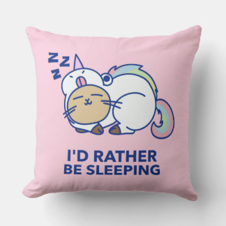 Coussin Je Préférerais Dormir Du Caticorn