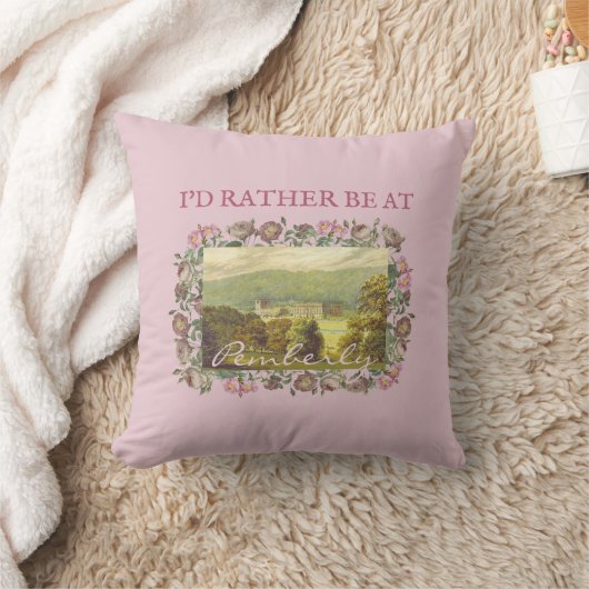 Coussin Je préférerais être chez Pemberly Jane Austen Vint (Couverture)
