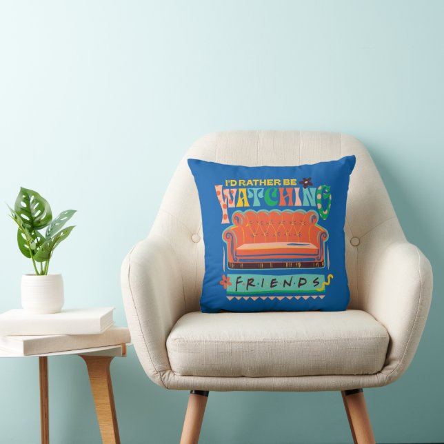 Coussin Je préfèrerais regarder les amis™ Vibrant Grapic (Chaise)