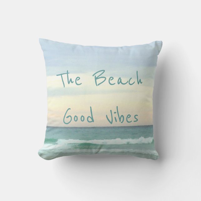 Coussin Je Sens Good Vibes Dans Mon Endroit Heureux (Recto)