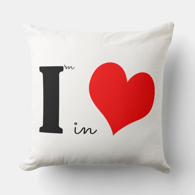 Coussin Je Suis Amoureux (Recto)