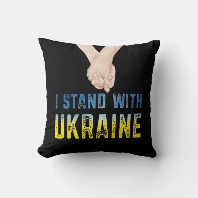 Coussin Je Suis Avec La Chemise Ukrainienne Soutenez Le Dr (Recto)
