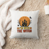 Coussin Je Suis Avec La Sorcière Design De Château Hallowe (Couverture)