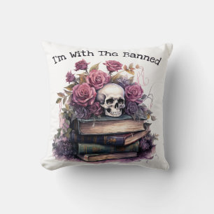 Coussin Je suis avec les bannis, amoureux des livres