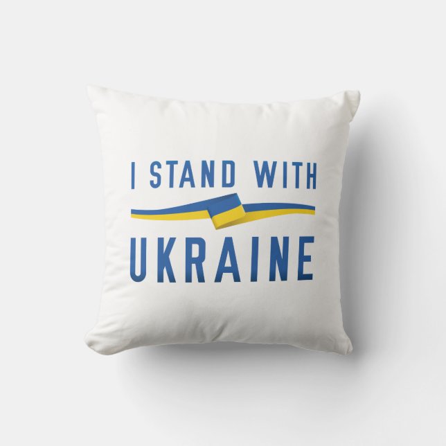 Coussin Je Suis Avec L'Ukraine (Recto)