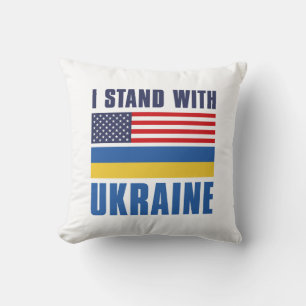Coussin Je Suis Avec Ukraine USA