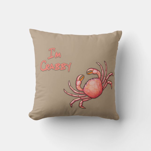 Coussin Je suis Crabby (Recto)