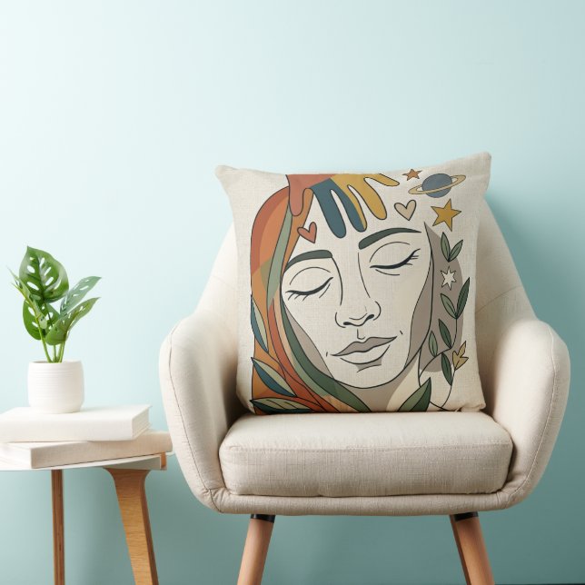 Coussin JE SUIS CRÉÉ – Main de Vie Moderne (Chaise)