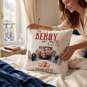 Coussin Je suis Fou de Berry Couple Photos