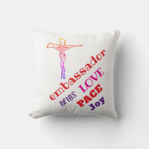 Coussin JE suis l'ambassadeur de son AMOUR