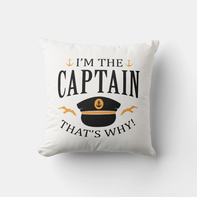 Coussin Je suis le capitaine (Recto)