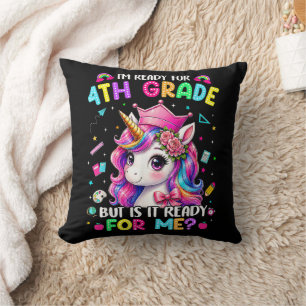 Coussin Je suis prêt pour la licorne de 4e année Premier j