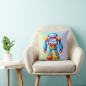 Coussin Je suis quatre Robot pour enfants 4e Anniversaire (Chaise)