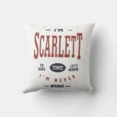 Coussin Je suis Scarlett (Verso)