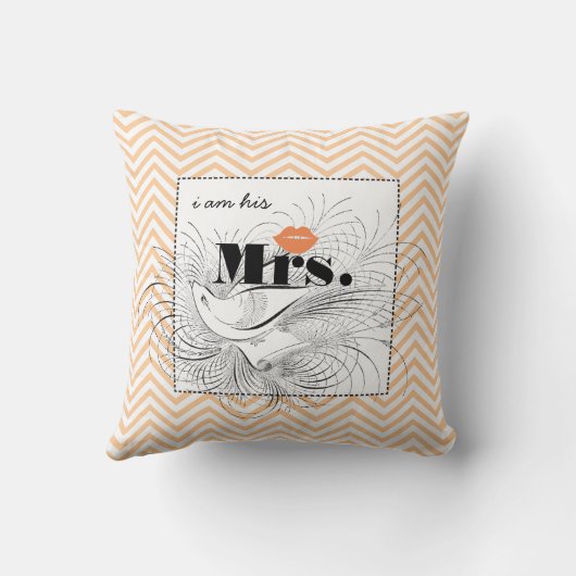 Coussin Je suis Son Mme Peach Lips Inséparable Dove Coussi (Verso)