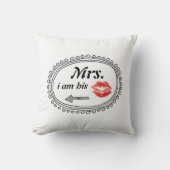 Coussin Je suis son Mme Rose Red Lips n'importe quelle cou (Recto)
