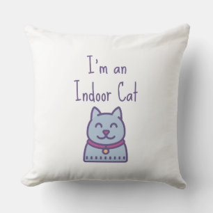 Coussin Je suis un Amoureux des chats d'Humour amusant de