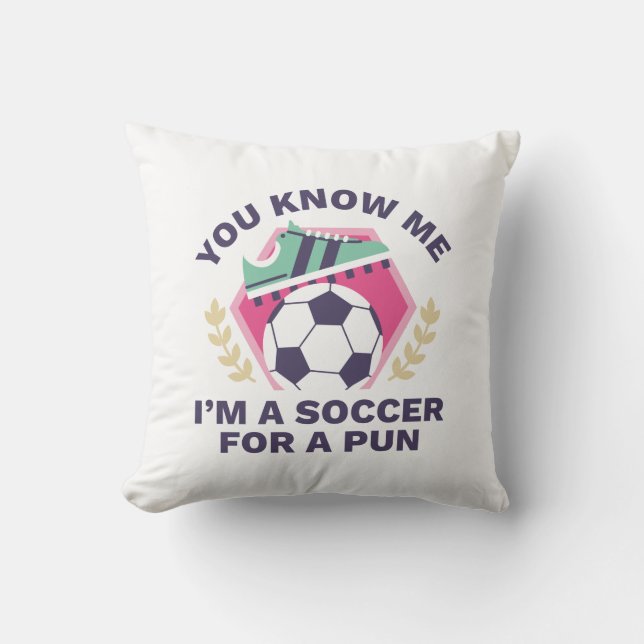 Coussin Je Suis Un Foot Pour Un Jeu De Mots (Recto)