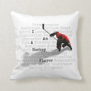 Coussin Je suis un joueur de hockey