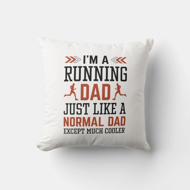 Coussin Je suis un papa coureur (Recto)