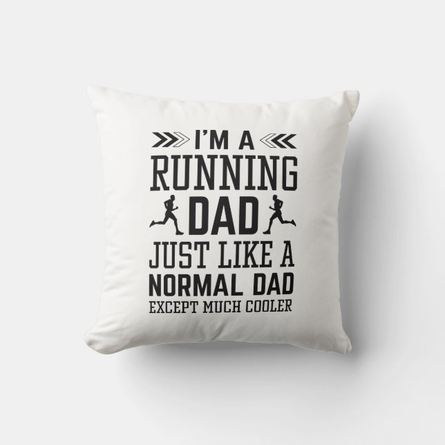 Coussin Je suis un papa coureur (Recto)