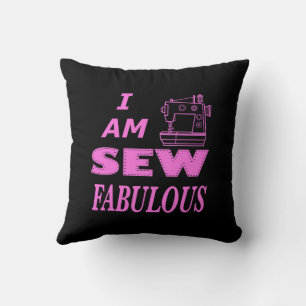 Coussin Je Suis Un Peu Fabrique En Noir Et Rose