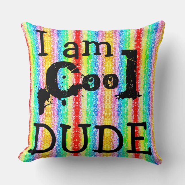 Coussin Je suis un T-shirt nerd cool (Recto)