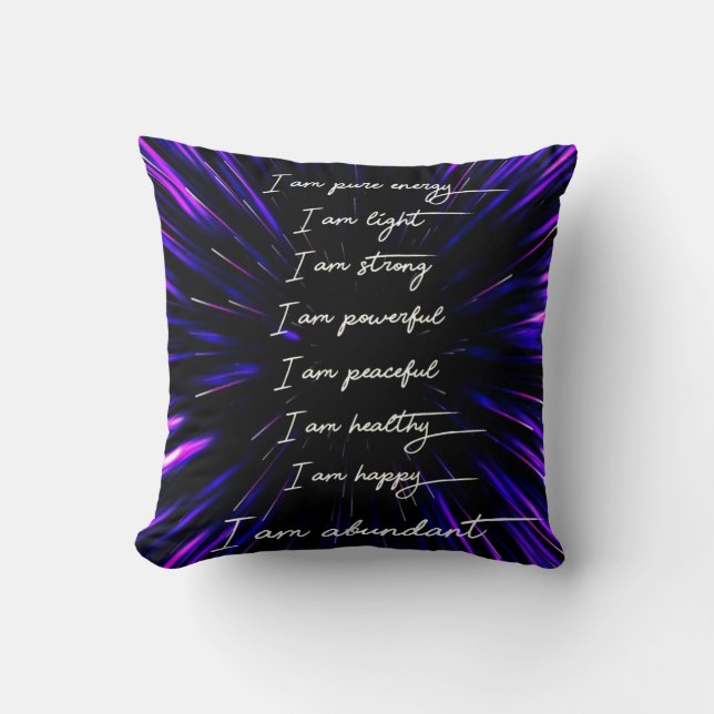 Coussin Je Suis Une Abondante Affirmations Positives (Recto)