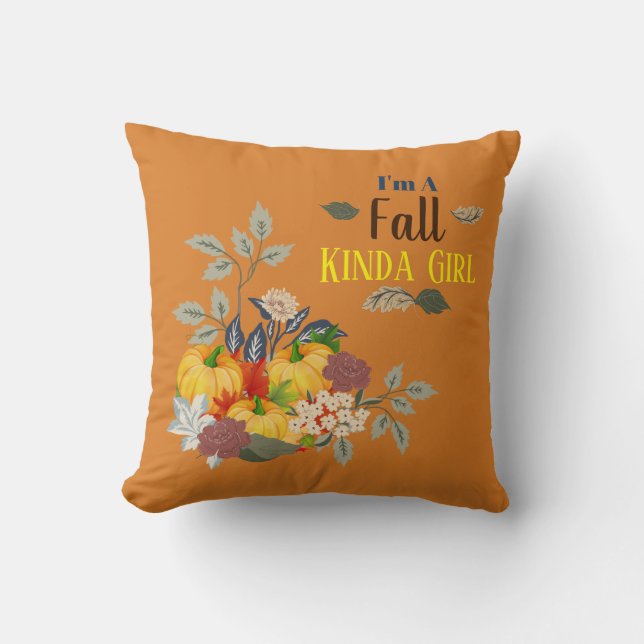 Coussin Je suis une fille de l'automne (Recto)